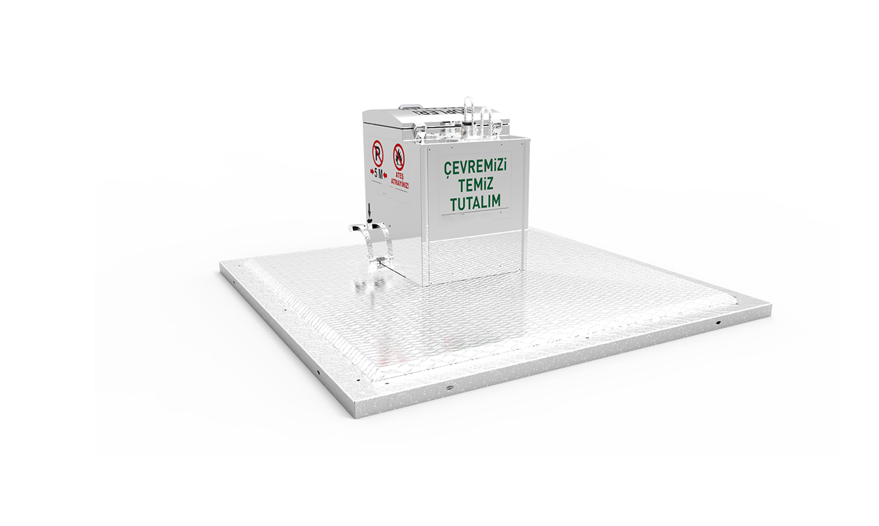 3.5m³ kancalı tam yeraltı Çöp konteyneri