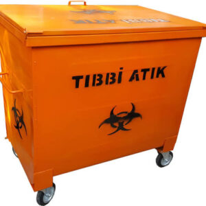 770 litre metal tıbbi atık kutusu